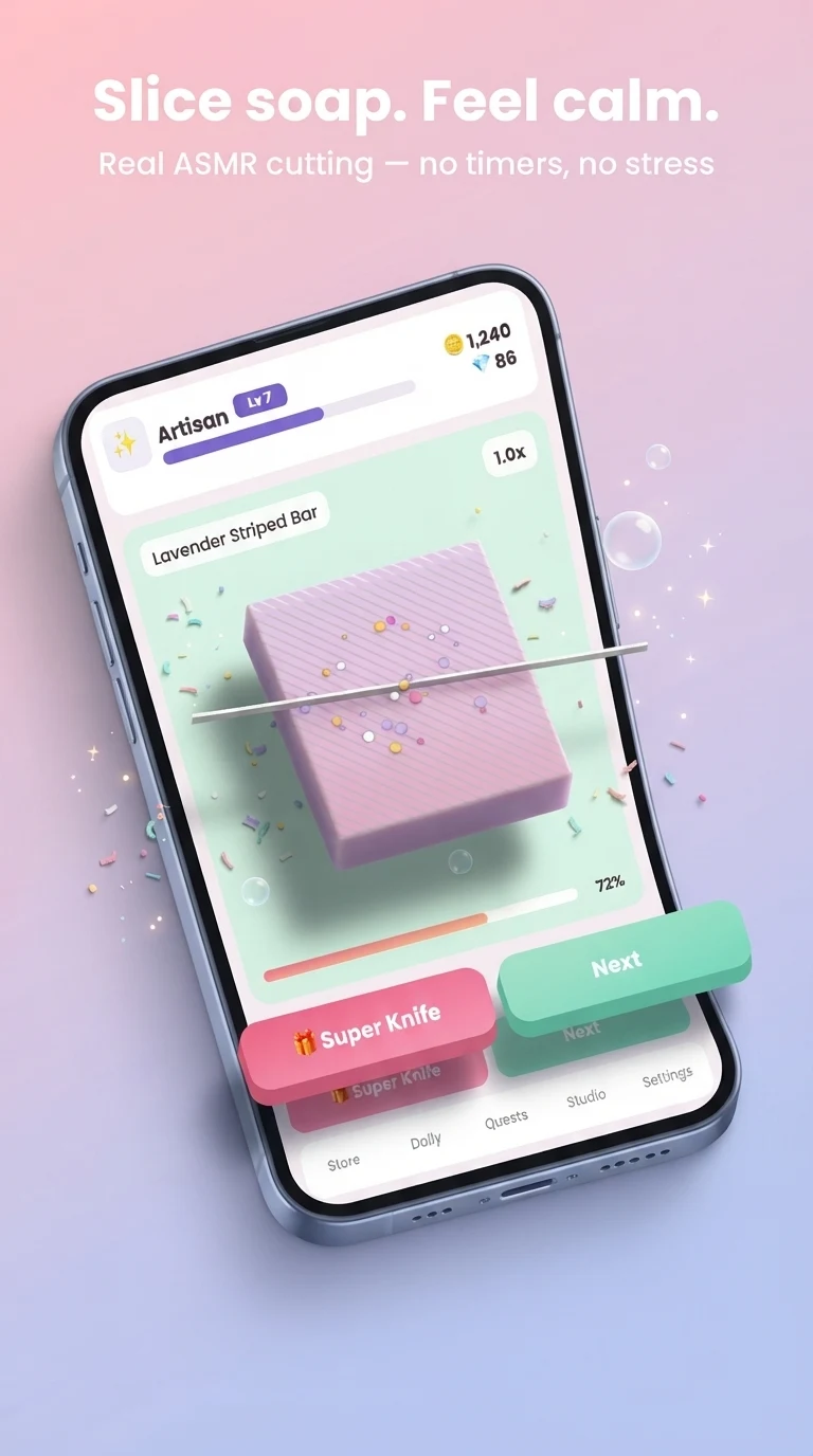 Soap Cutting ASMR: Zen Slice screenshot